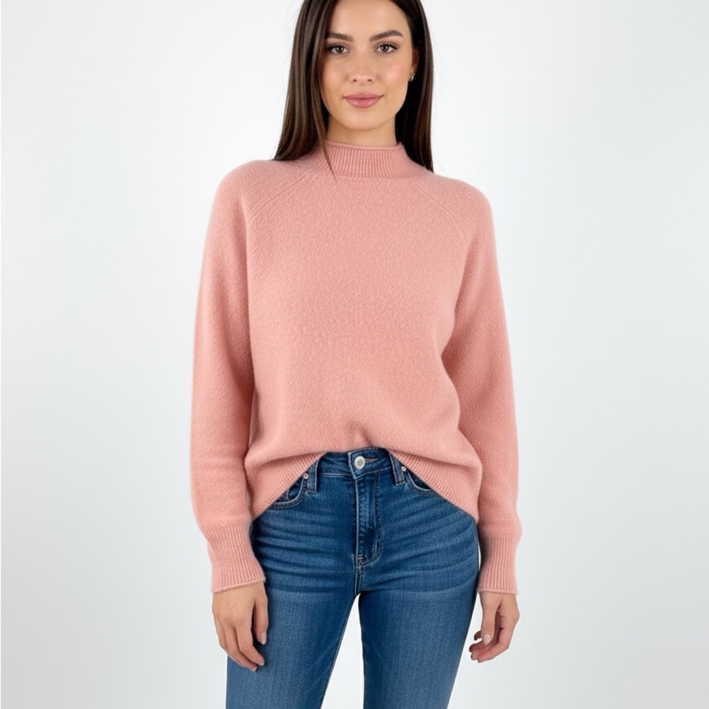 J. Crew Soft Pink Turtleneck Sweater